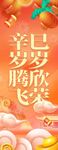 辛巳腾飞蛇年挂布  