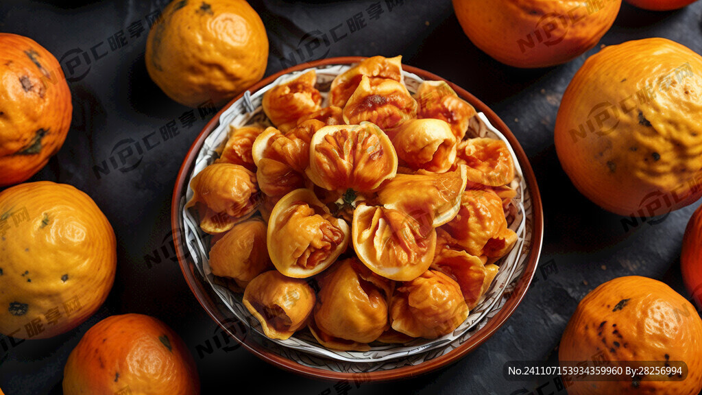 新会地标 新会柑皮 红色 金色