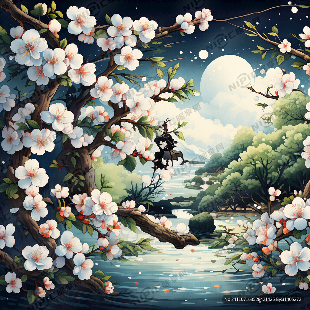 青梅插画