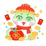 蛇年吉祥物插图