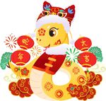 蛇年吉祥物插图
