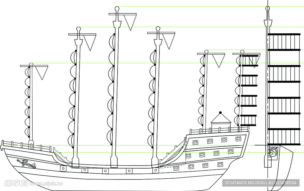 郑和宝船施工图