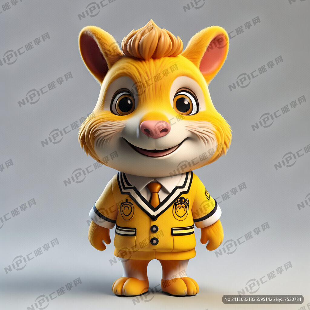 3D模型 卡通动物 可爱微笑