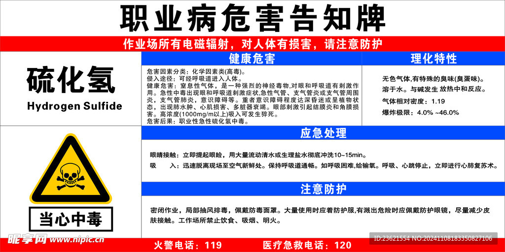 职业危害告知牌