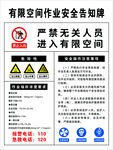 有限空间作业安全告知牌
