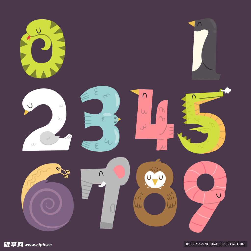 卡通数字