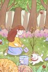 植树节插画