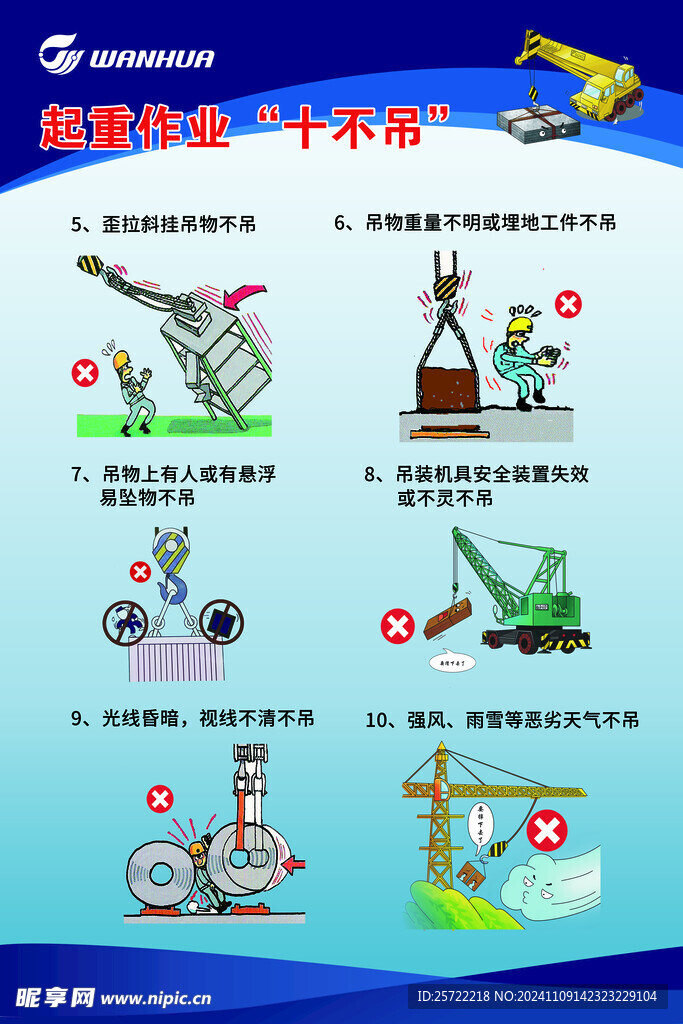 起重作业十不吊海报
