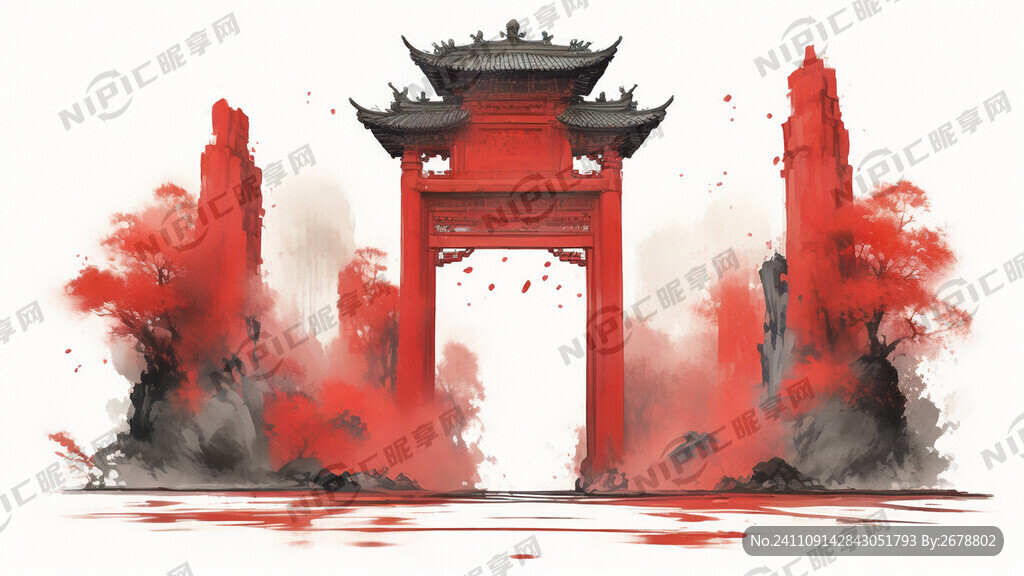 红色 状元 牌坊 年轻