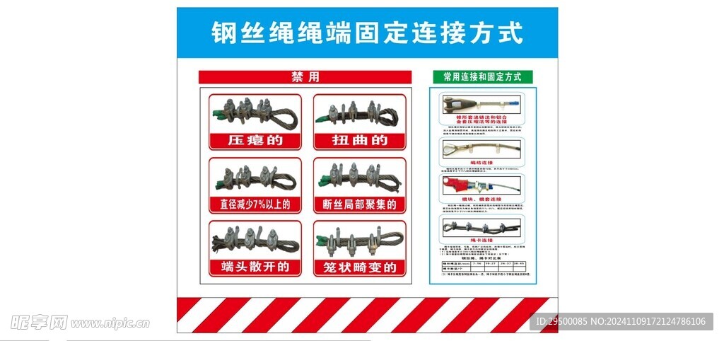 钢丝绳固定连接方式