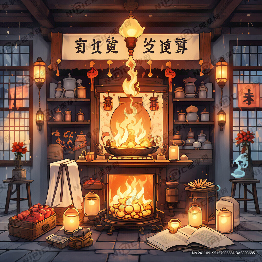 电商主图 烧纸店铺用的展示台