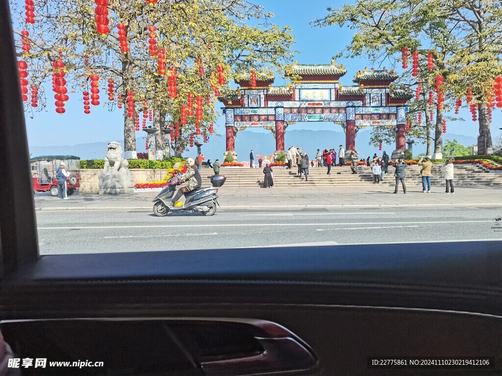 肇庆端州牌坊广场风景