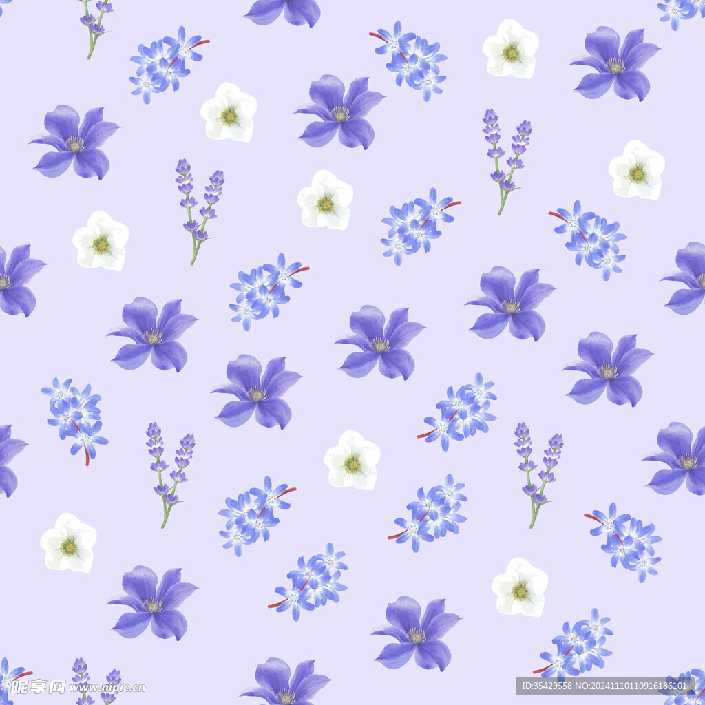 紫色小碎花