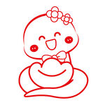 蛇卡通插画抱元宝