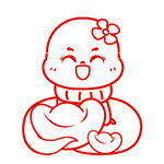 蛇年插画线稿简笔画素材