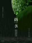 雨水节海报展板素材