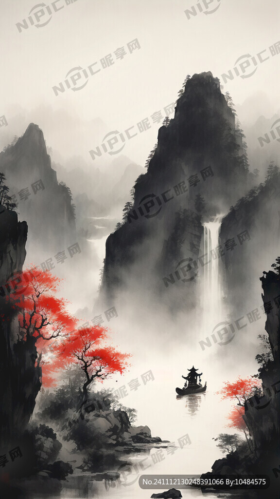 水墨 福娃
