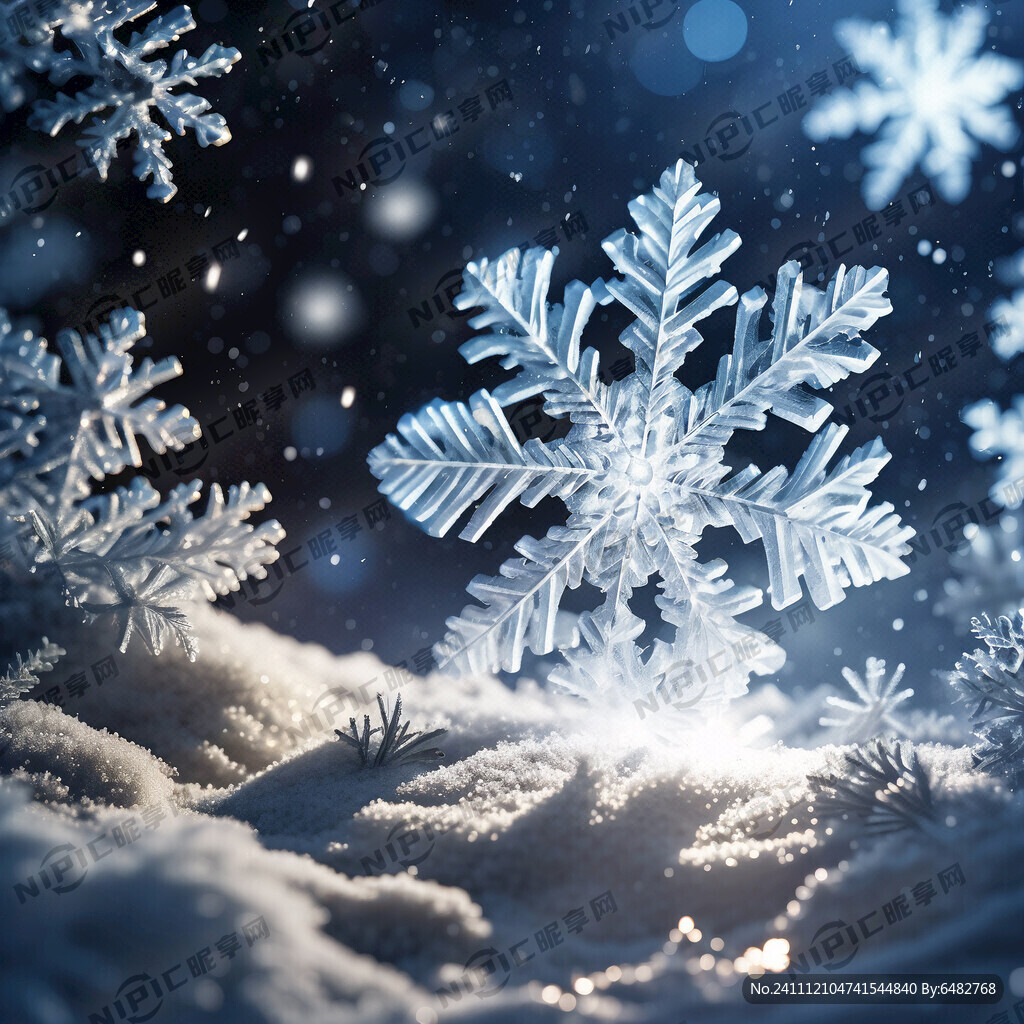 数字教育 冬天 雪花