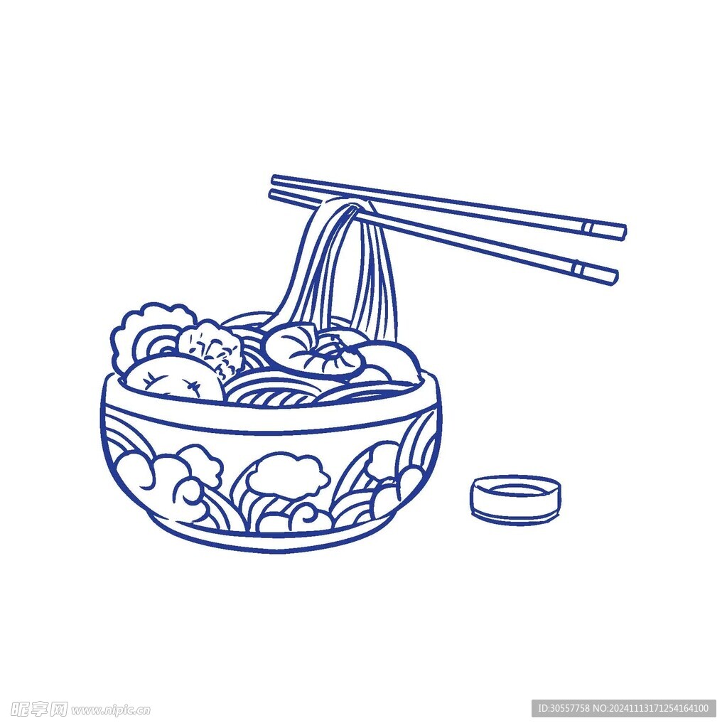 线描牛肉拉面