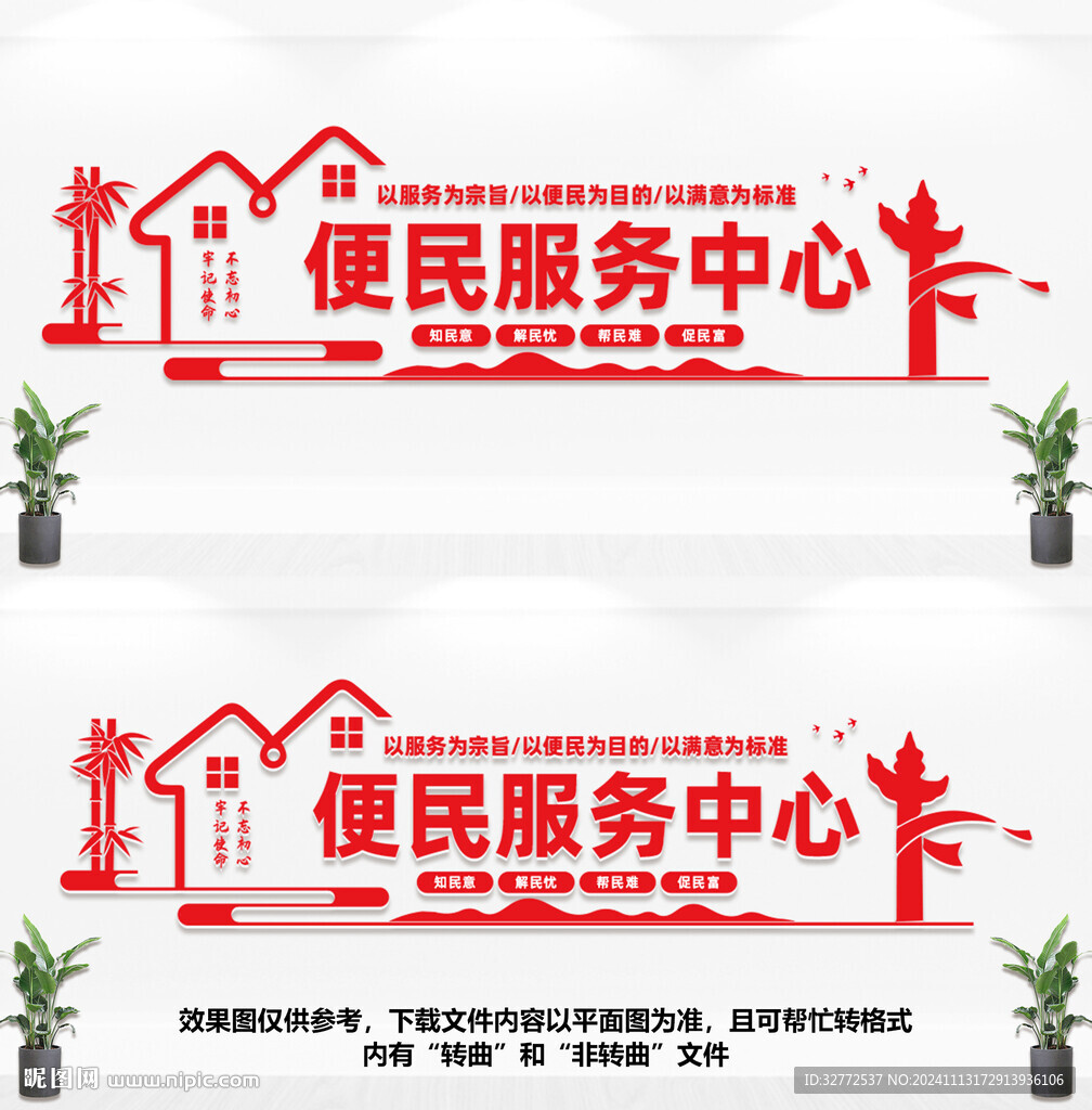 便民服务中心文化墙