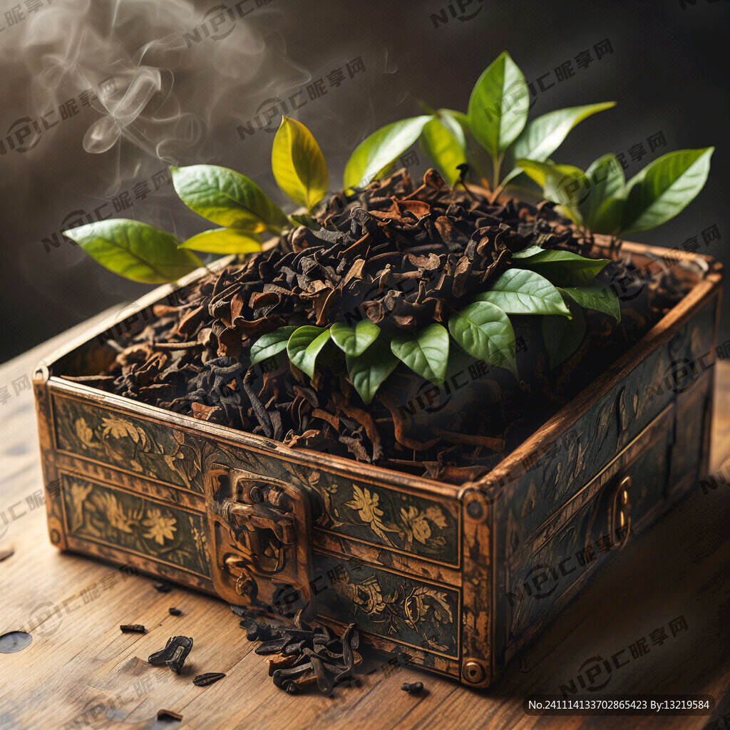 植物普洱茶放在密码箱