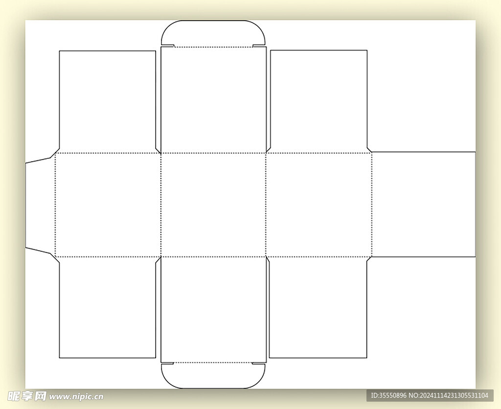 包装盒刀模展开图