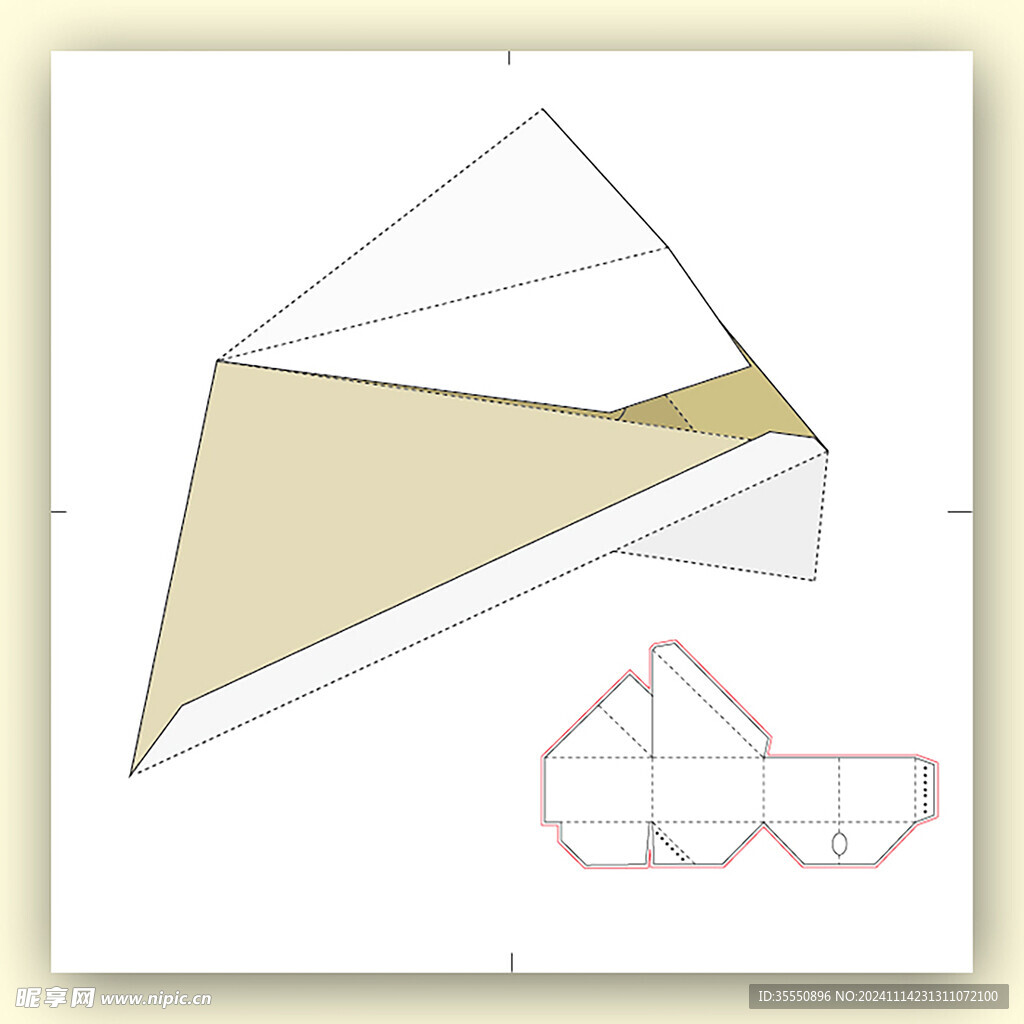 三角形包装展开图