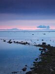 黄昏海岸大海