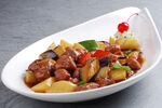 地三鲜烧牛肉粒
