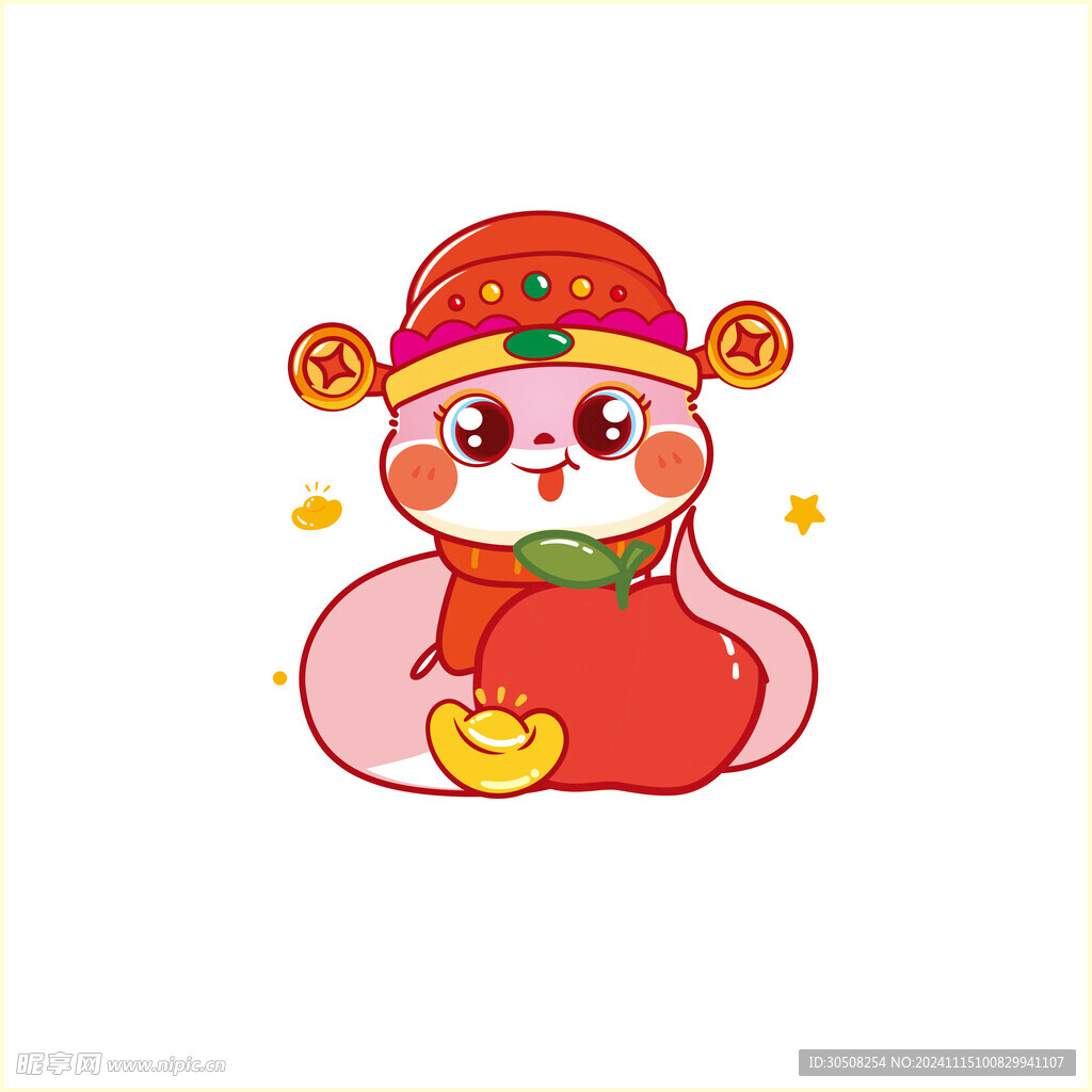 蛇年卡通图片插画吉祥物