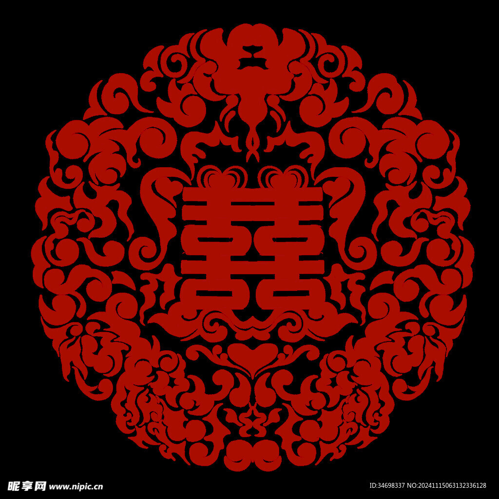 喜字花纹