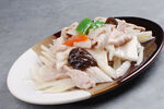 莲菜炒肉片