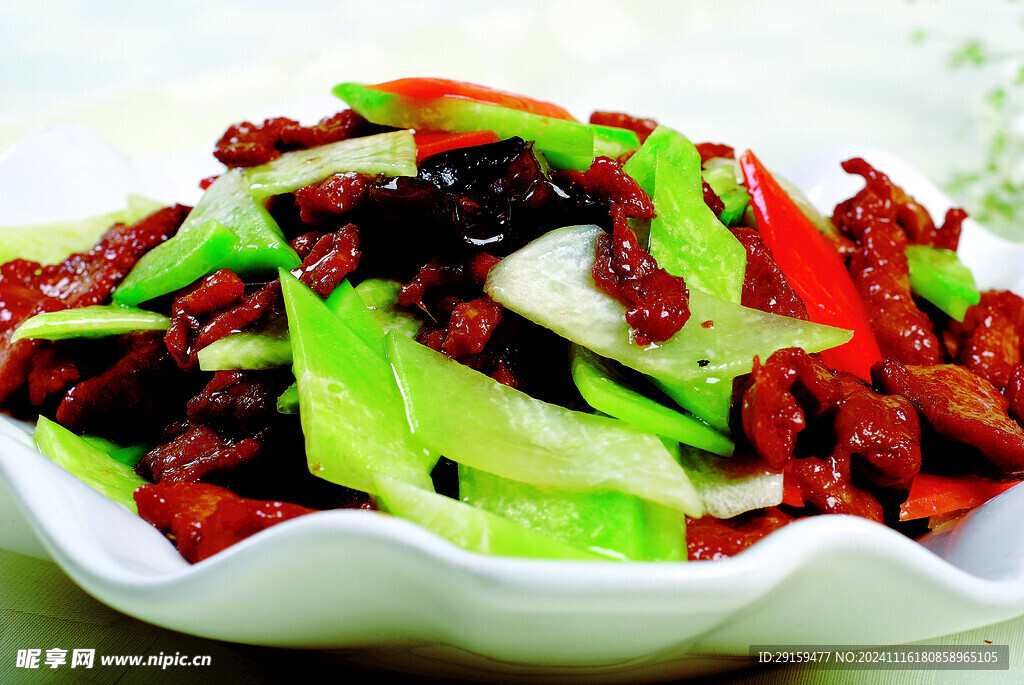 萝卜炒肉片