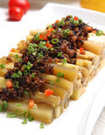 梅菜肉碎蒸茄子
