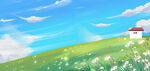 简约淡雅春天手绘绿色小清新背景