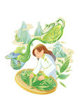 春茶插画