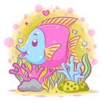海下五彩钐热带鱼