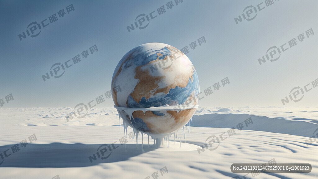 旋转的白色地球