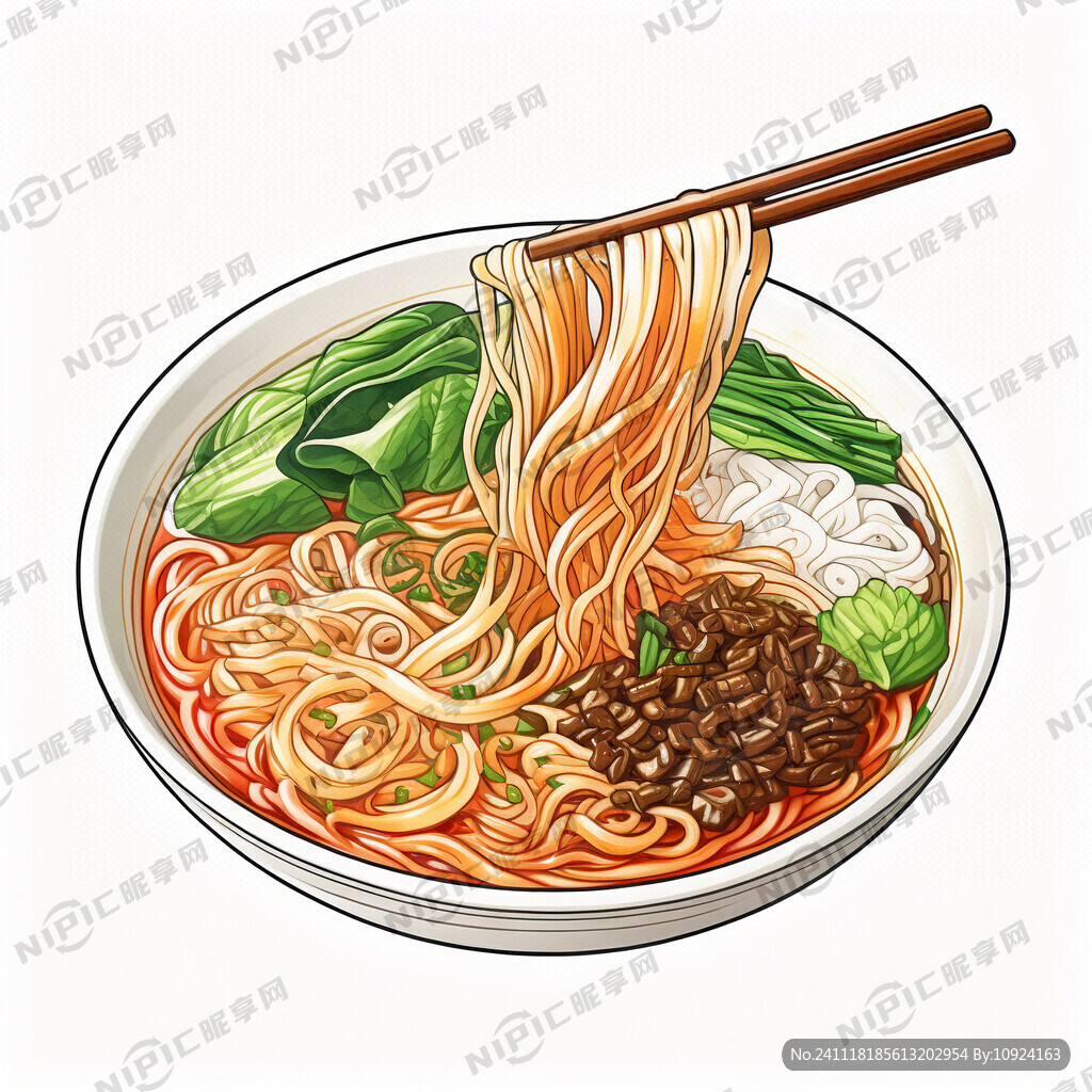 南宁老友粉   插画 简笔画
