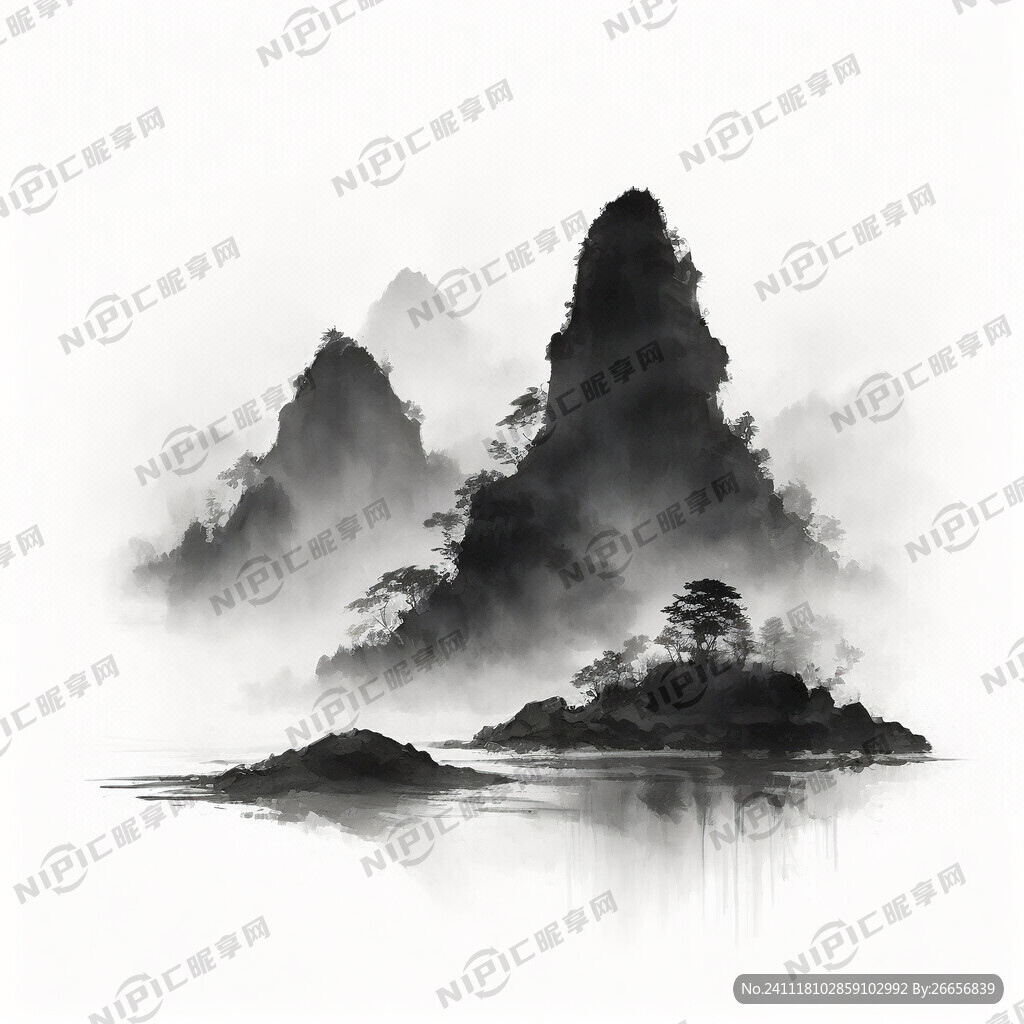 山水 水墨
