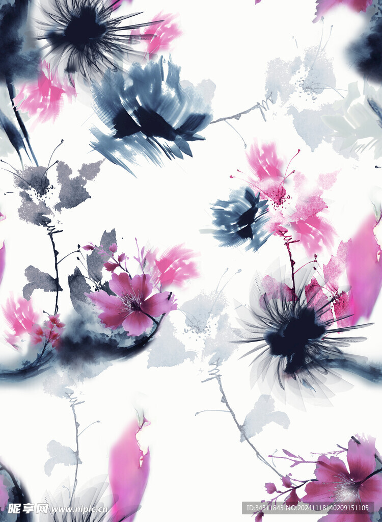 扎染花 