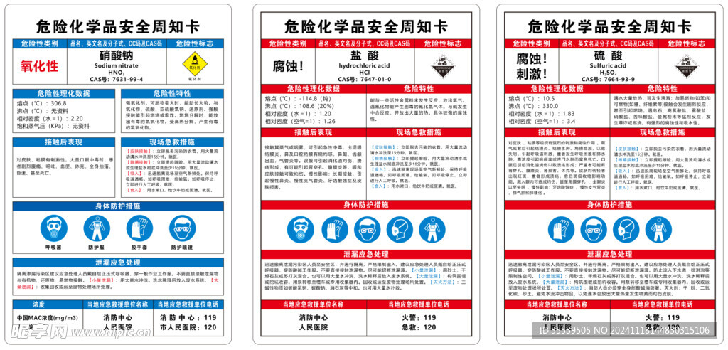 危险化学品安全周知卡