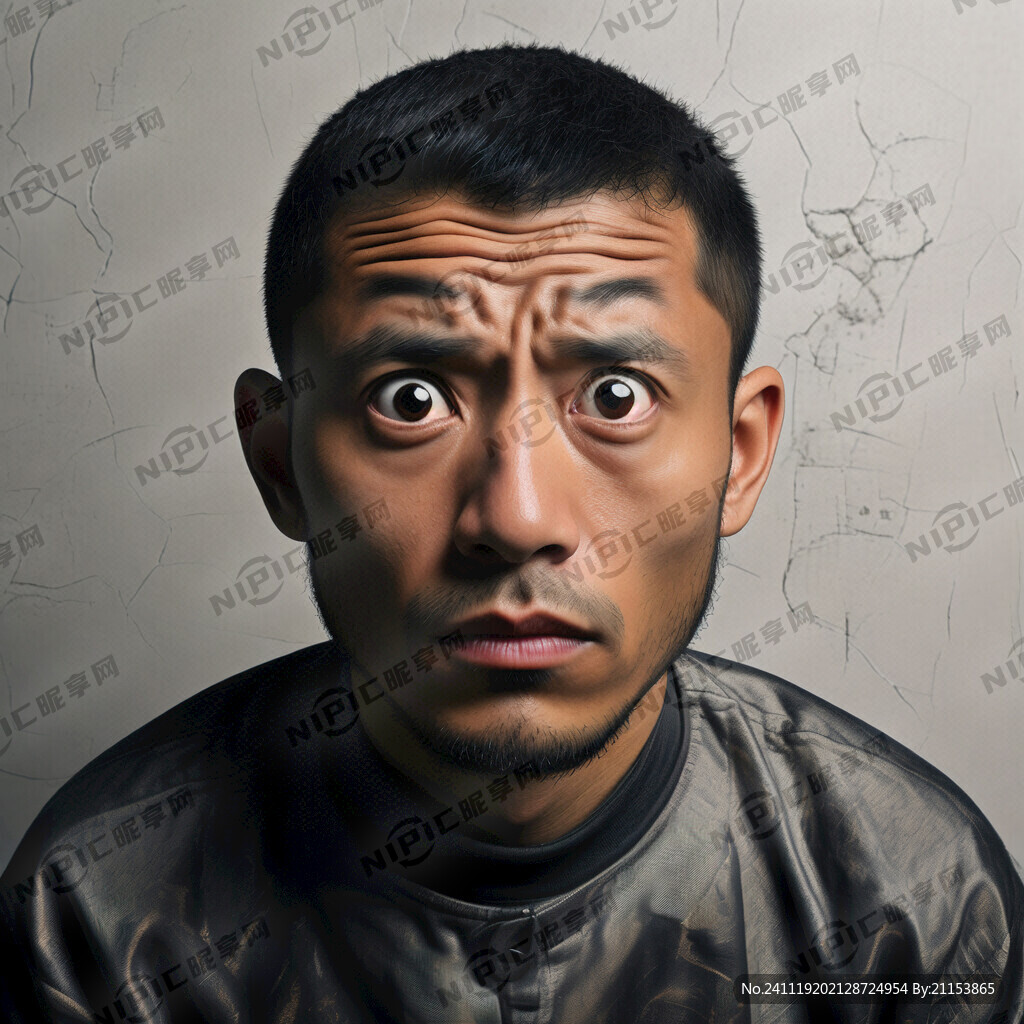 苦恼的黑人表情