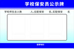 保安员公示牌  责任牌