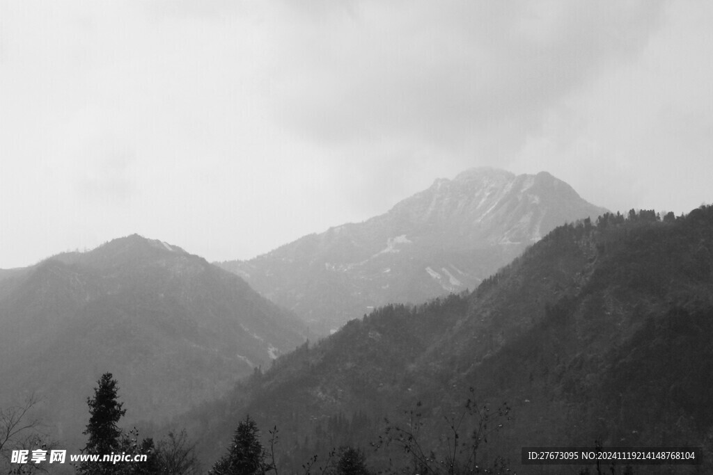 彭州白鹿雪景