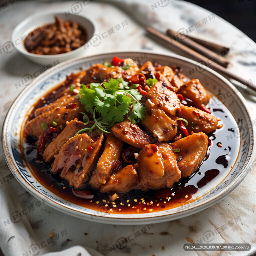 麻辣 凉拌菜 鸡块 色彩丰富