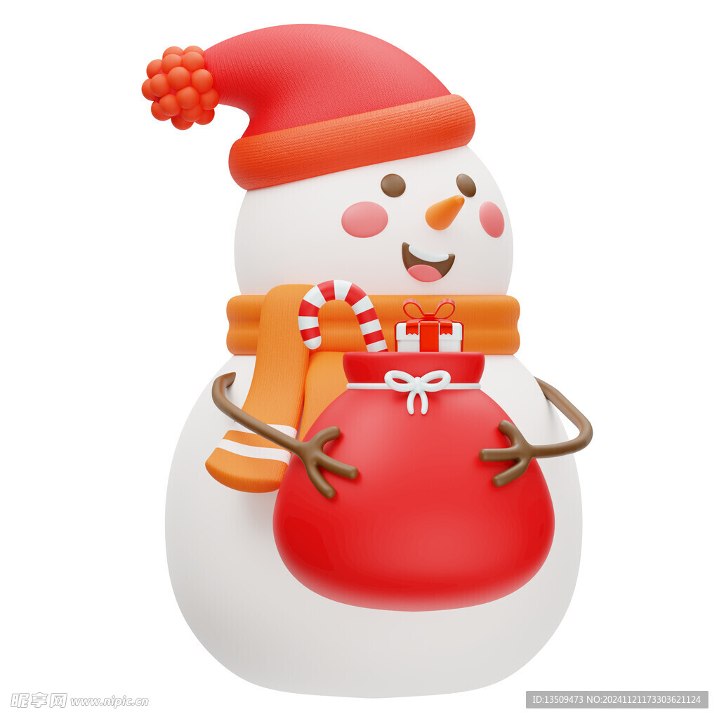 卡通可爱雪人