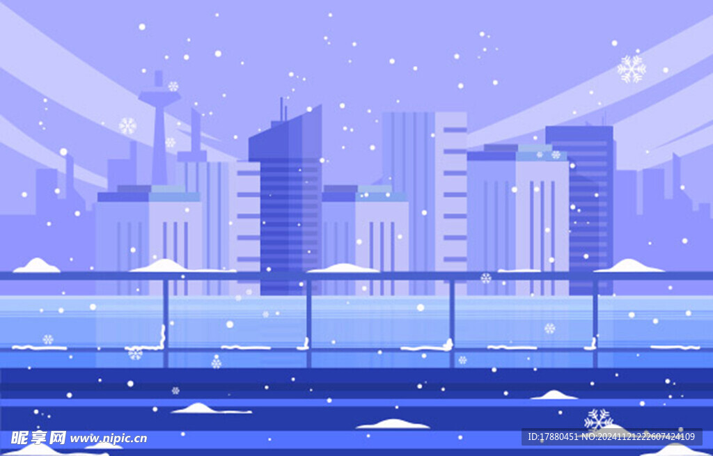 大雪城市建筑