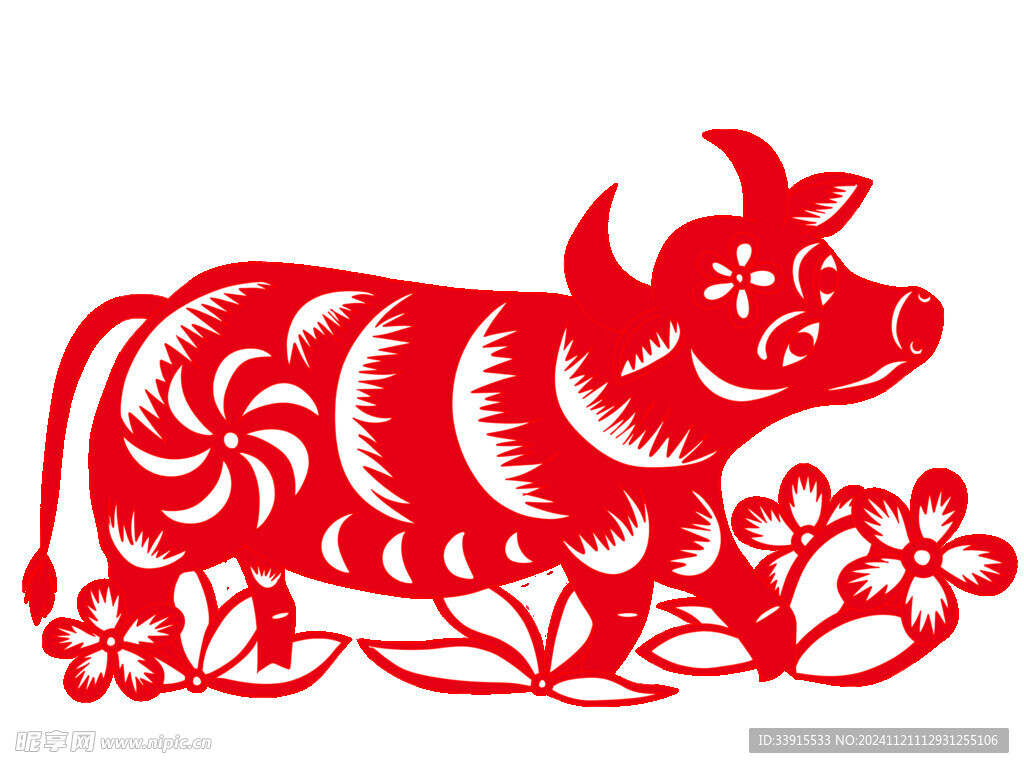 牛剪纸