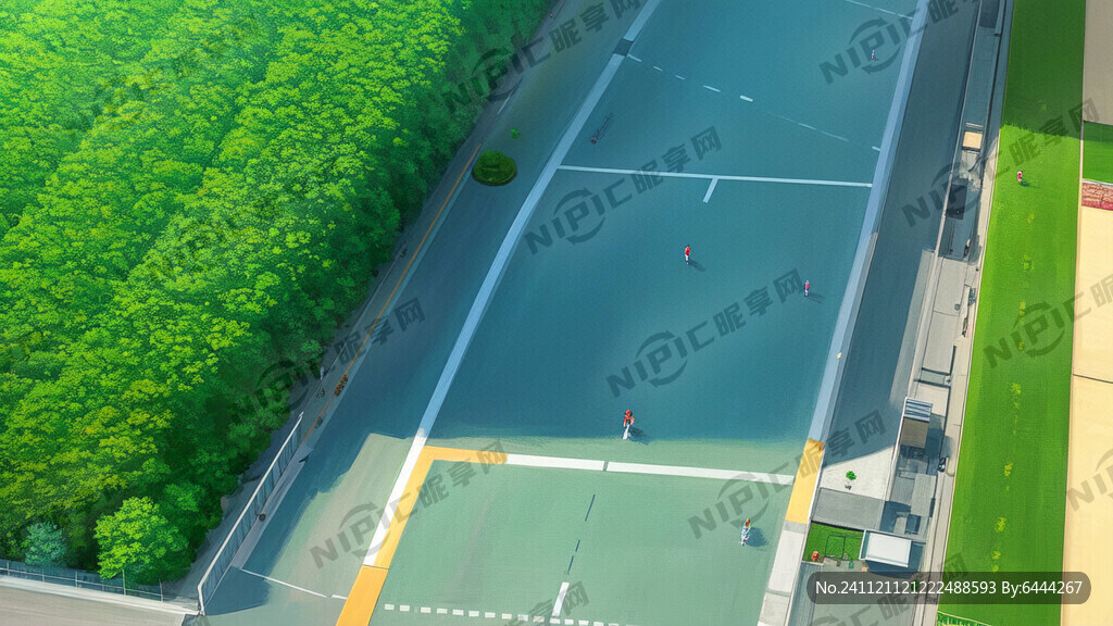 学校户外操场 空旷